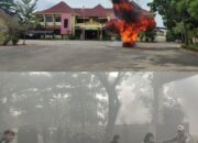 Mobil Meledak di Dinas PU Kota Bandarlampung, Quick Respon Unit Jibom Gegana Amankan TKP