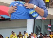 Bupati Lampung Tengah Musa Ahmad Bangga, Tim Sepakbolanya Meraih Mendali Emas Dengan Skor 1-0.