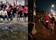 Meriahkan Kunjungan Presiden Jokowi, Lurah Rajabasa Nyunyai Lakukan Pemasangan Umbul-Umbul