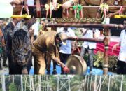 Bupati Lampung Tengah Musa Ahmad Resmikan Jembatan Gantung Kampung Gunung Haji Kecamatan Pubian
