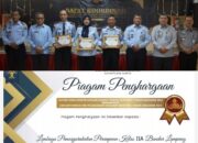 Lapas Perempuan Bandar Lampung Raih Piagam Penghargaan Terbaik II Dalam Satuan Kerja Capaian Kinerja Terbaik Semester I TA. 2023