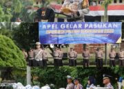 Kapolres Lampung Tengah Pimpin Apel Gelar Pasukan Ops Patuh Krakatau 2023