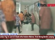 Perampokkan Di Bank Artha Kedaton Makmur Teluk Betung Bandar Lampung, Satpam Tertembak Oleh Pelaku