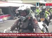 Distribusikan Bantuan Untuk Korban Gempa Cianjur, Di Daerah Pelosok, Polri Gunakan Motor Trail