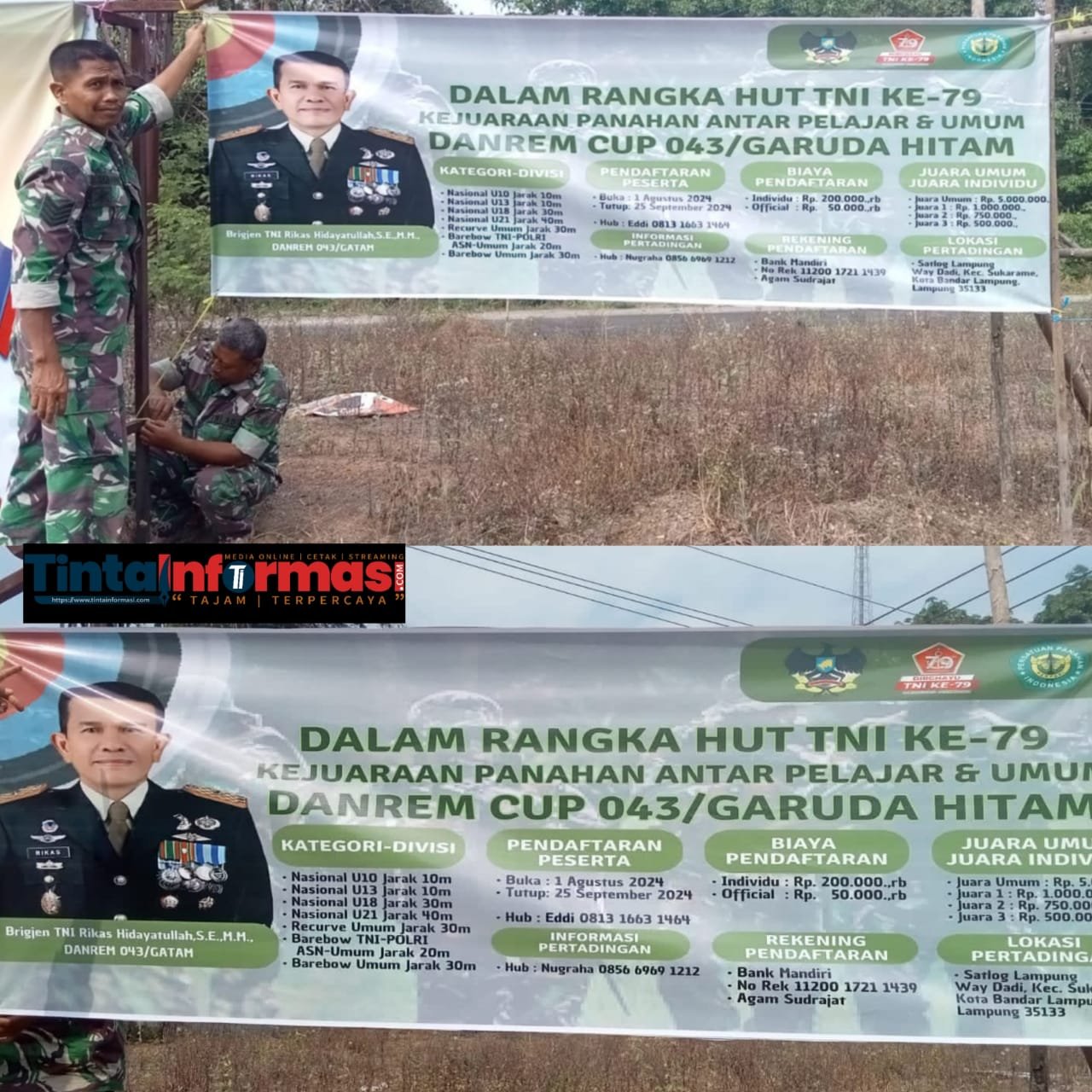 Koramil 427-08/Way Tuba Mengajak Masyarakat Sukseskan HUT TNI Yang ke-79