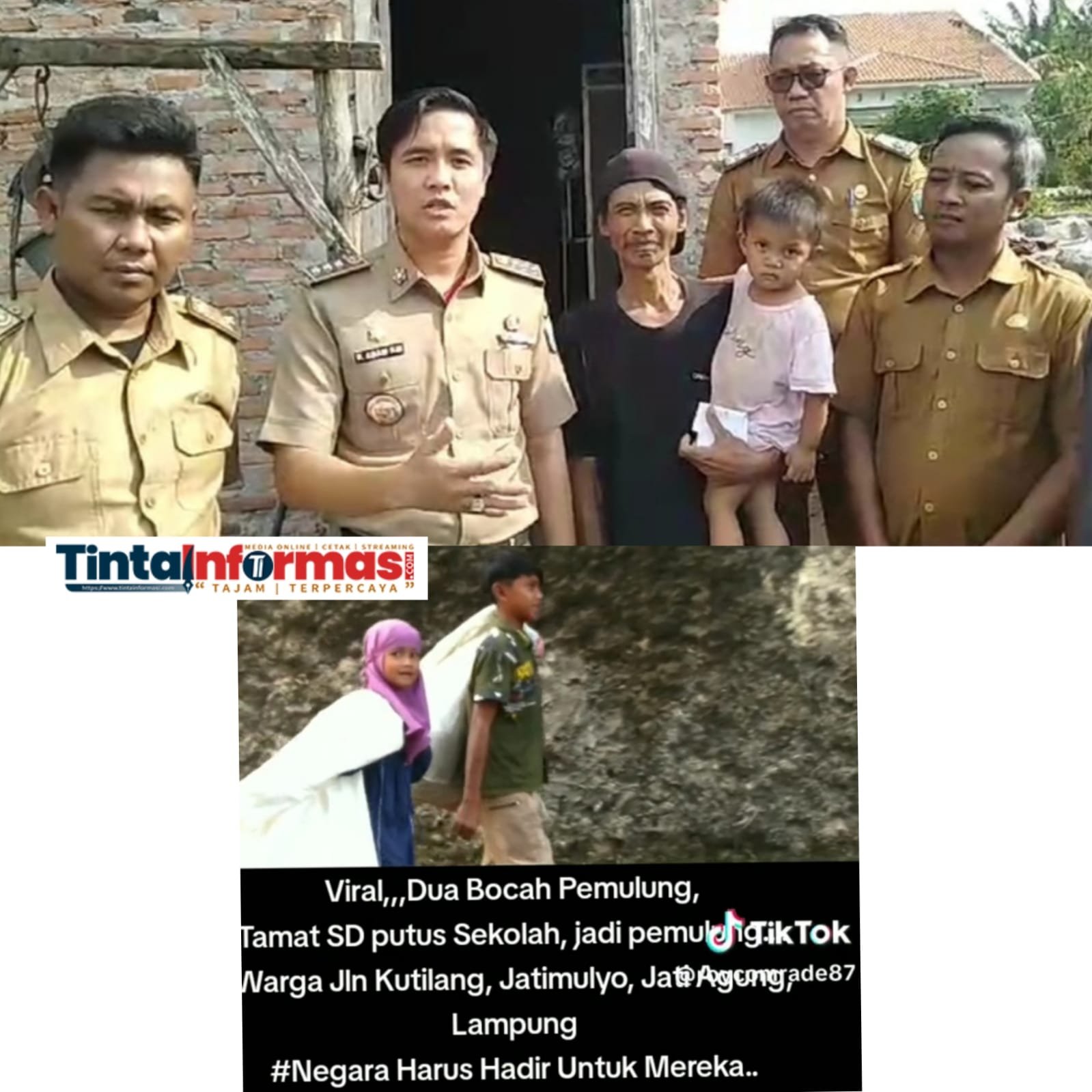 Viral Di Tiktok Tentang Dua Anak Pemulung Putus Sekolah  Tidak Ada Perhatian Pemerintah Camat Jati Agung Itu Hoax