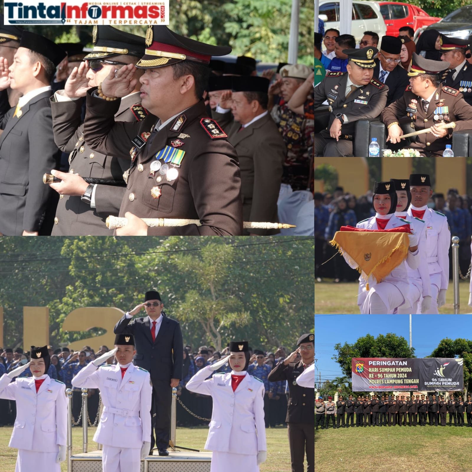 Kapolres Lampung Tengah Bersama Forkopimda Ikuti Upacara Peringatan Hari Sumpah Pemuda Ke-96