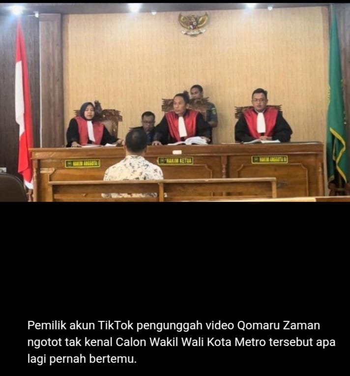 Pengunggah Video Tiktok Qomaru Zaman Menegaskan Bahwa Dirinya Tak Mengenal Dengan Terdakwa (Qomaru Zaman)