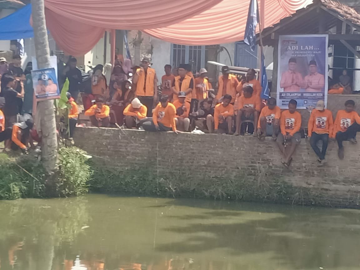 Pasangan Adi Erlansyah-Hisbullah Huda Gelar Lomba Mancing Gratis, Ajak Warga Pilih Nomor 2