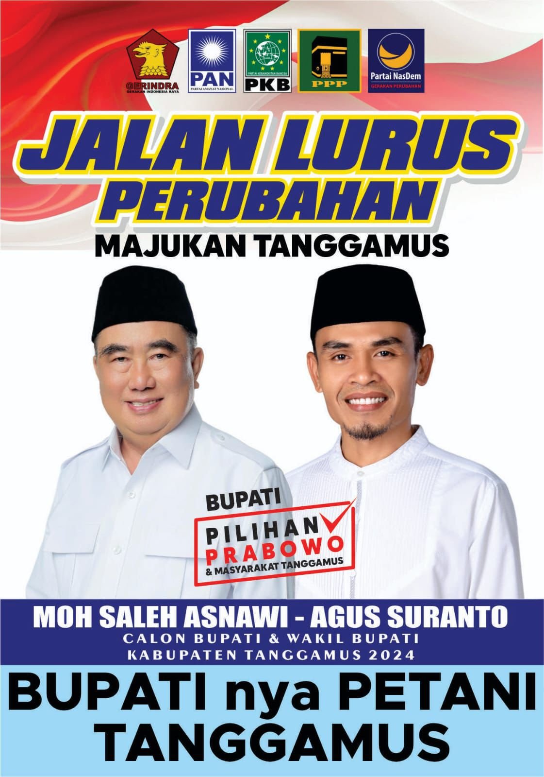 Hasil Pleno PPK Rampung, H.Moh.Saleh Asnawi-Agus Suranto Sapu Bersih Suara di Tanggamus