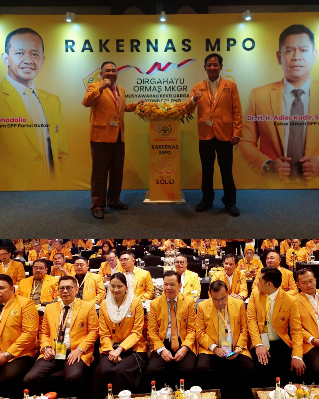 Rakernas Ormas MKGR 2025, Erwin Eka Siap Dukung dan Amankan DPP Golkar Dibawah Komando Bahlil Lahadalia