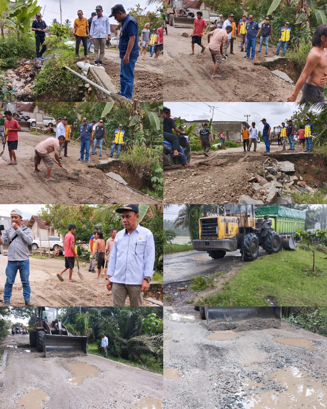 Kepala Dinas BMBK Provinsi Lampung M.Taufiqullah Didampingi Hanafi Anggota Dewan DPRD Fraksi PDIP Kunjungi Jalan Rusak Kecamatan Pubian