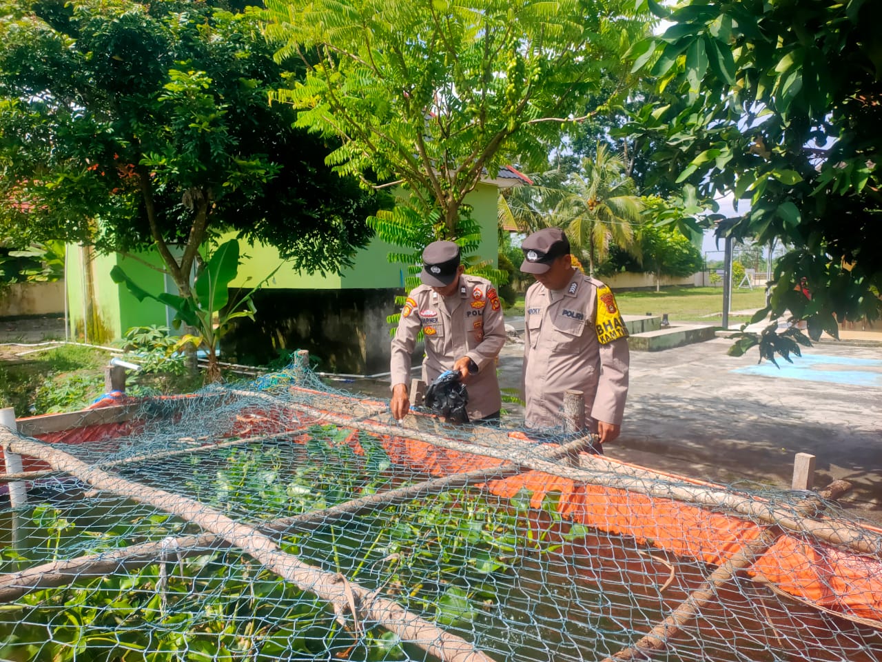 Polres Ogan ilir Melaui Kapolsek Rantau Alai Dukungan Program Ketahanan Pangan