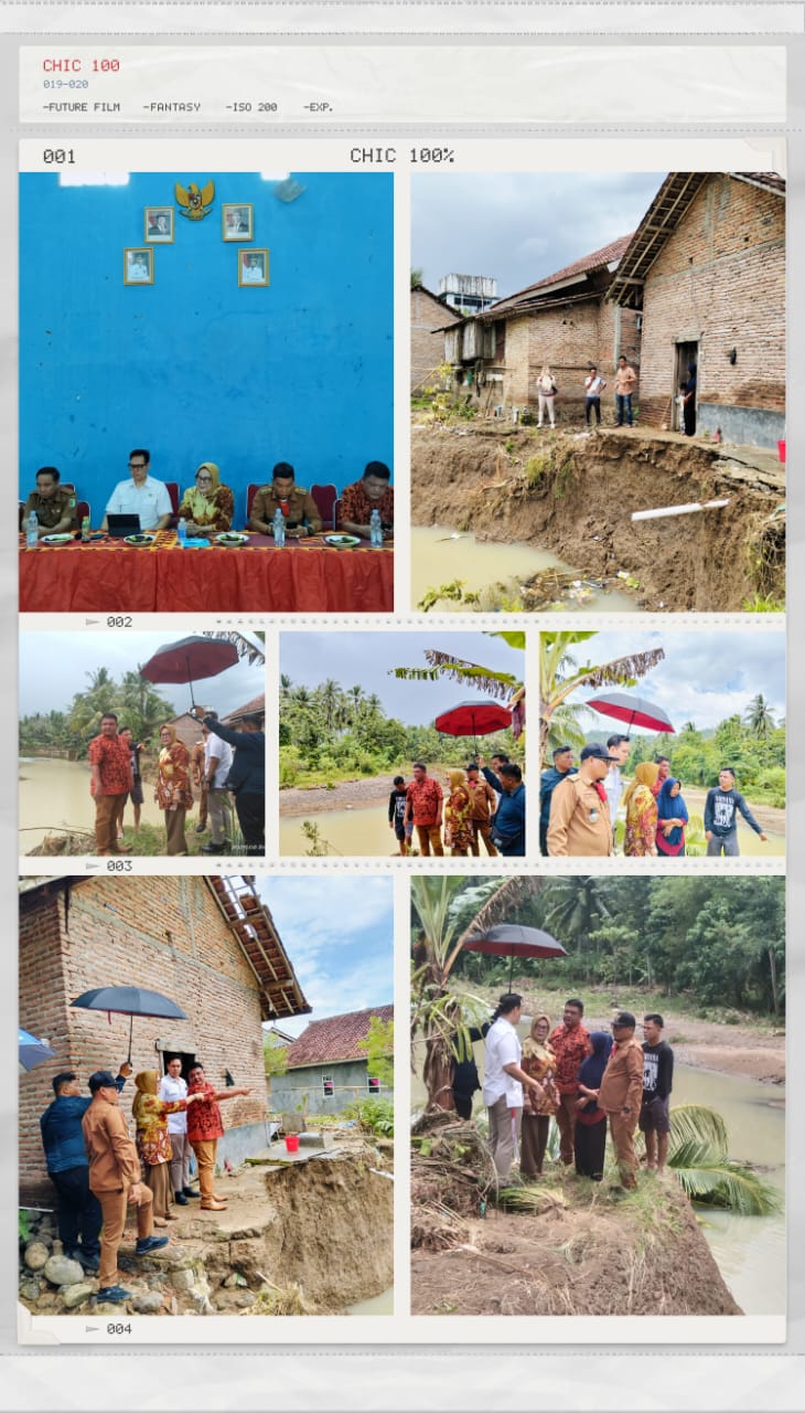 Anggota DPR Provinsi dan Anggota DPRD Kabupaten Bersama Camat Marga Punduh Tinjau Lokasi Terdampak Banjir di Desa Umbul Limus