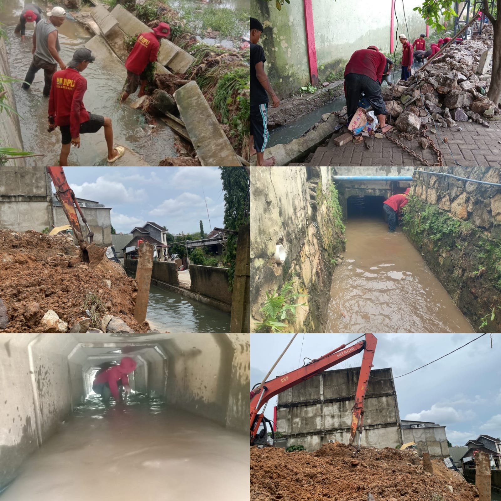 Pemkot Melalui Dinas PU, Bergerak Terus Mengatasi Dampak Banjir, Di Daerah Bandar Lampung