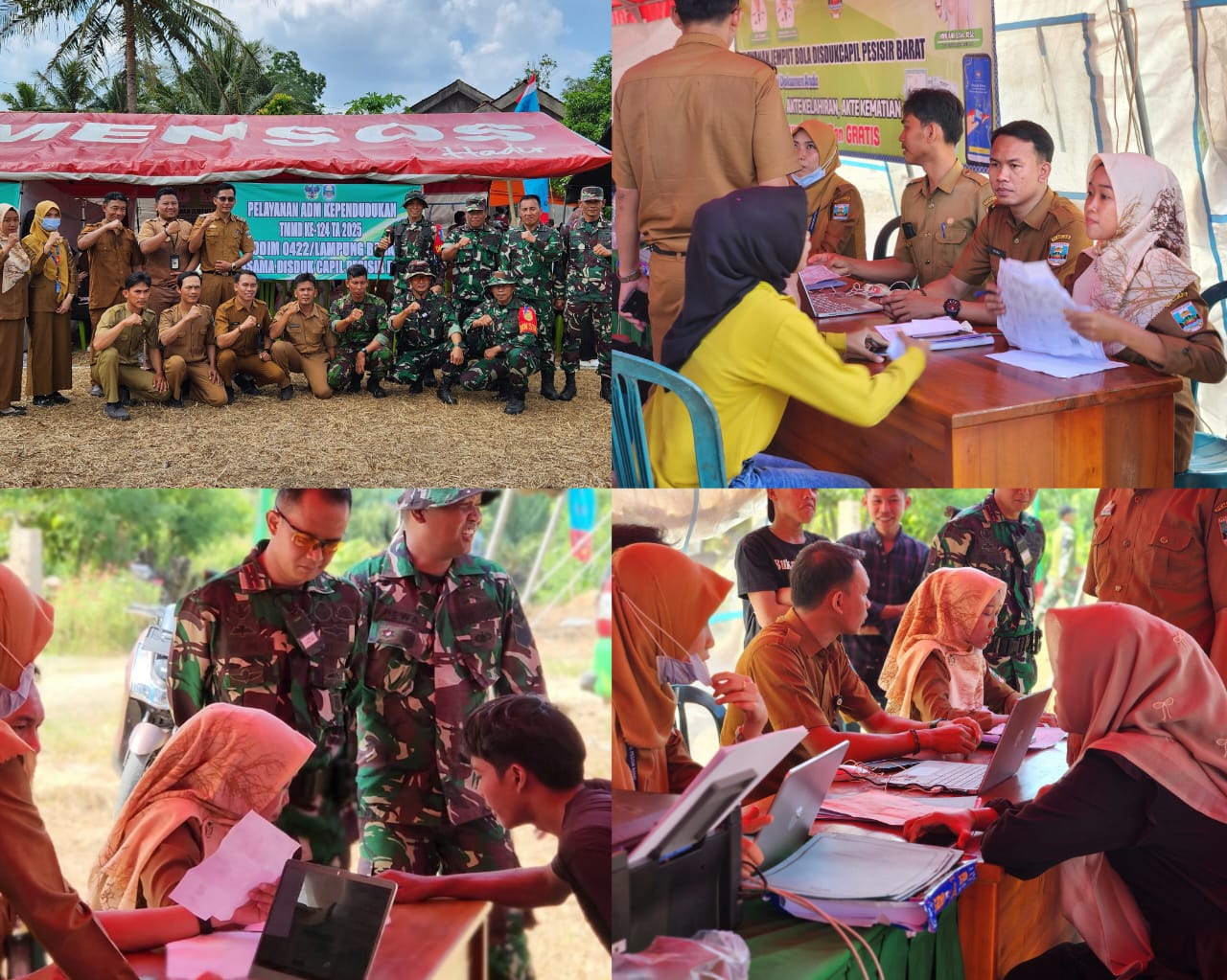 Tim Kesehatan TMMD Ke-124 Kodim 0422/Lampung Barat Kembali Berikan Pelayanan Kesehatan Gratis.