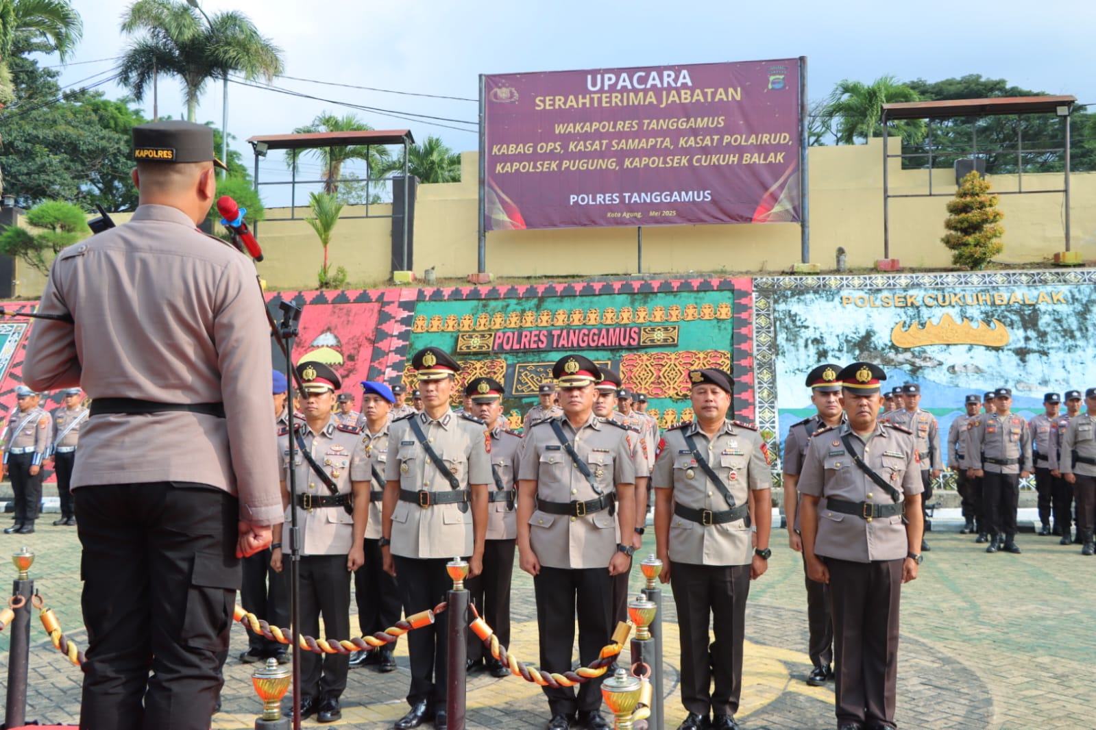 Kapolres Tanggamus Pimpin Sertijab Sejumlah Pejabat Utama