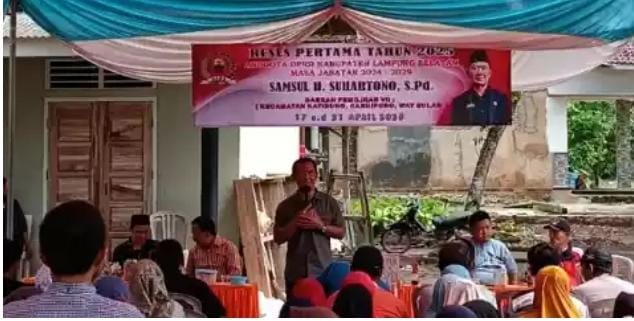 Anggota DPRD Lamsel, Samsul Tampung Aspirasi Masyarakat