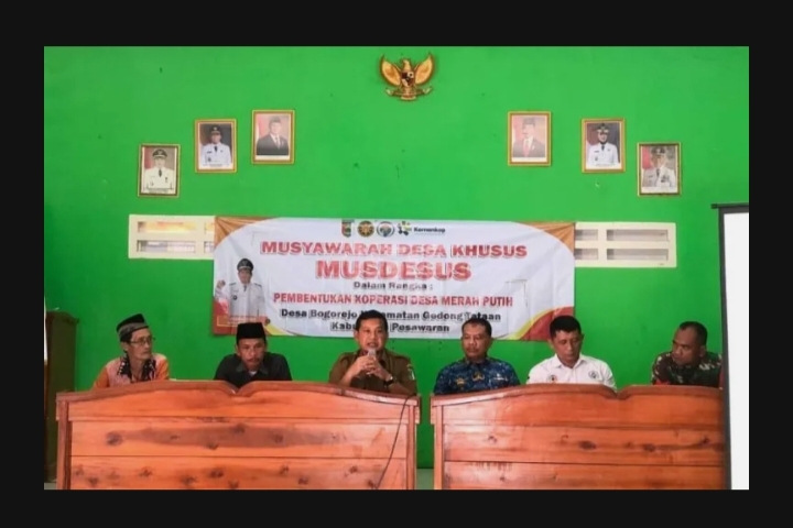 Desa Bogorejo Kecamatan Gedung Tataan Gelar Musyawarah Desa Khusus Pembentukan Koperasi Desa Merah Putih