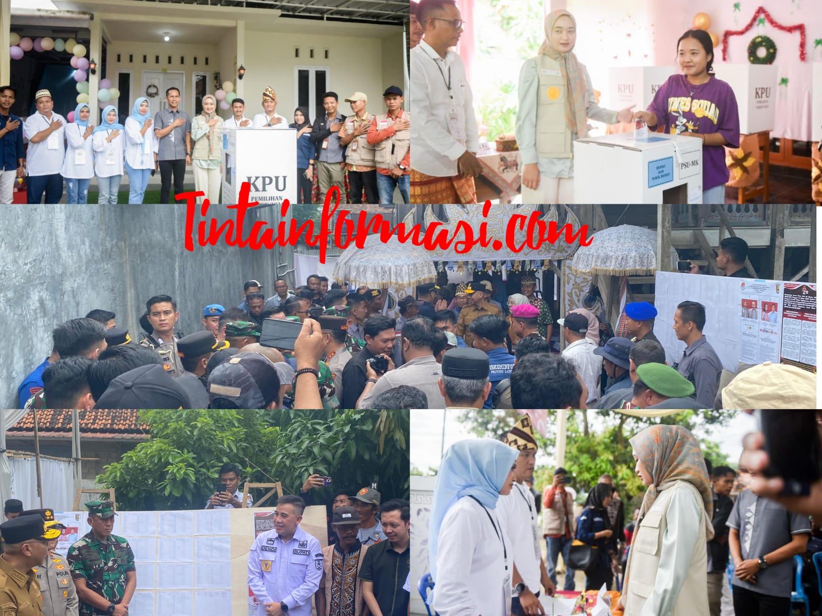 Pastikan Kelancaran PSU, Bupati Dampingi Gubernur dan Wakil Gubernur Lampung Tinjau Pelaksanaan PSU di Sejumlah TPS