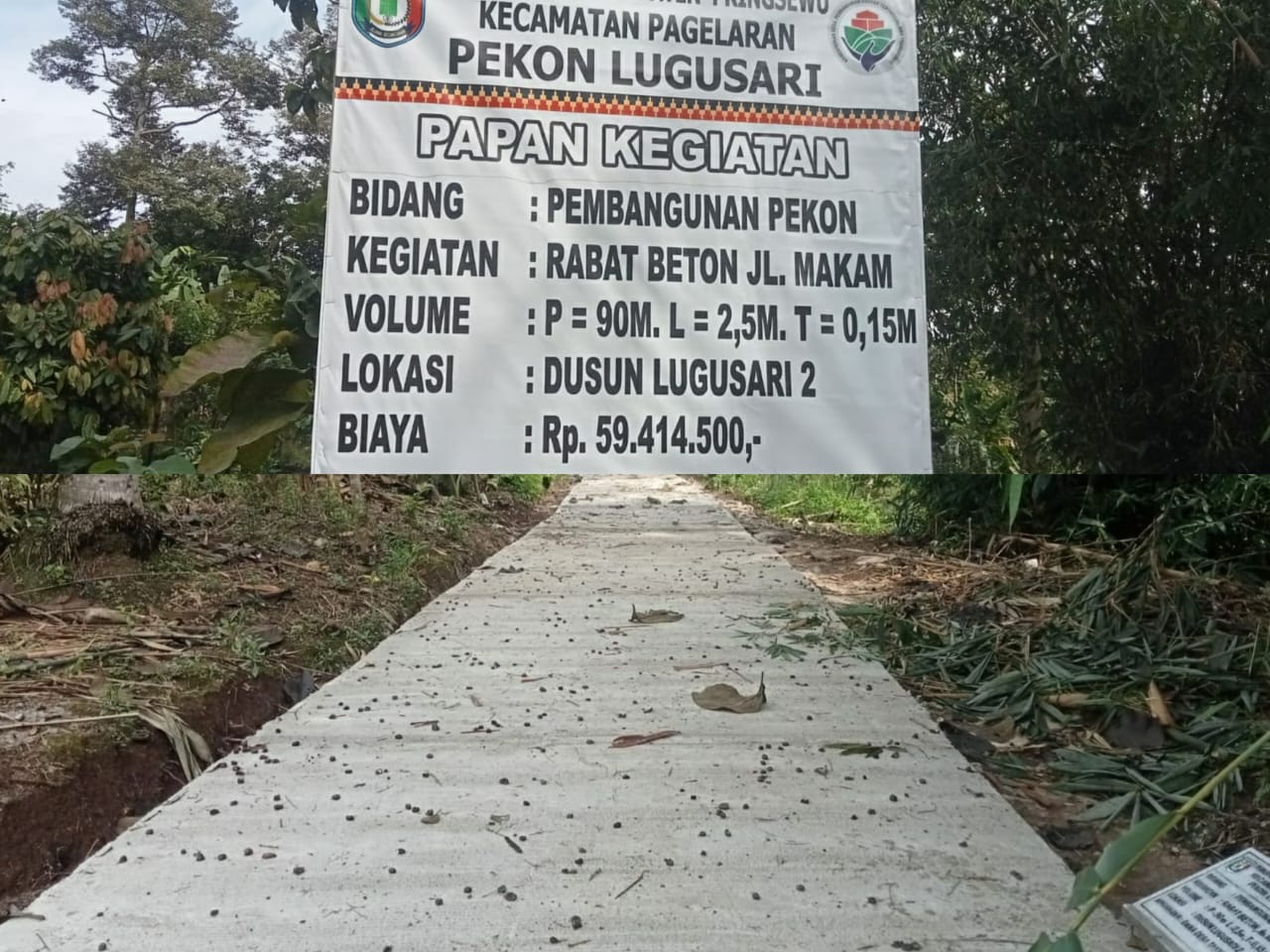 Pemerintah Pekon Lugu Sari Bangun Jalan Rabat Beton, Prioritaskan Akses Warga ke TPU dan Permukiman