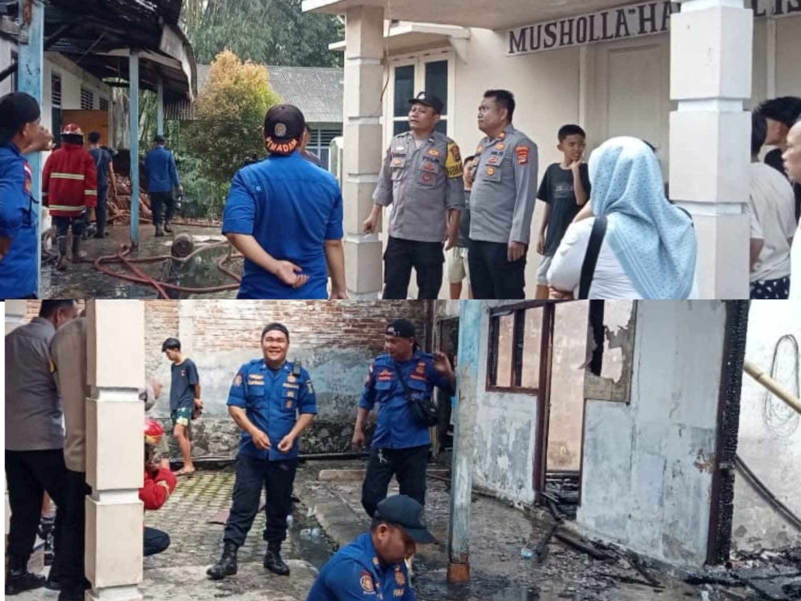 Polsek Talang Padang Identifikasi Kebakaran Gedung Bekas TK Rafi Gisting
