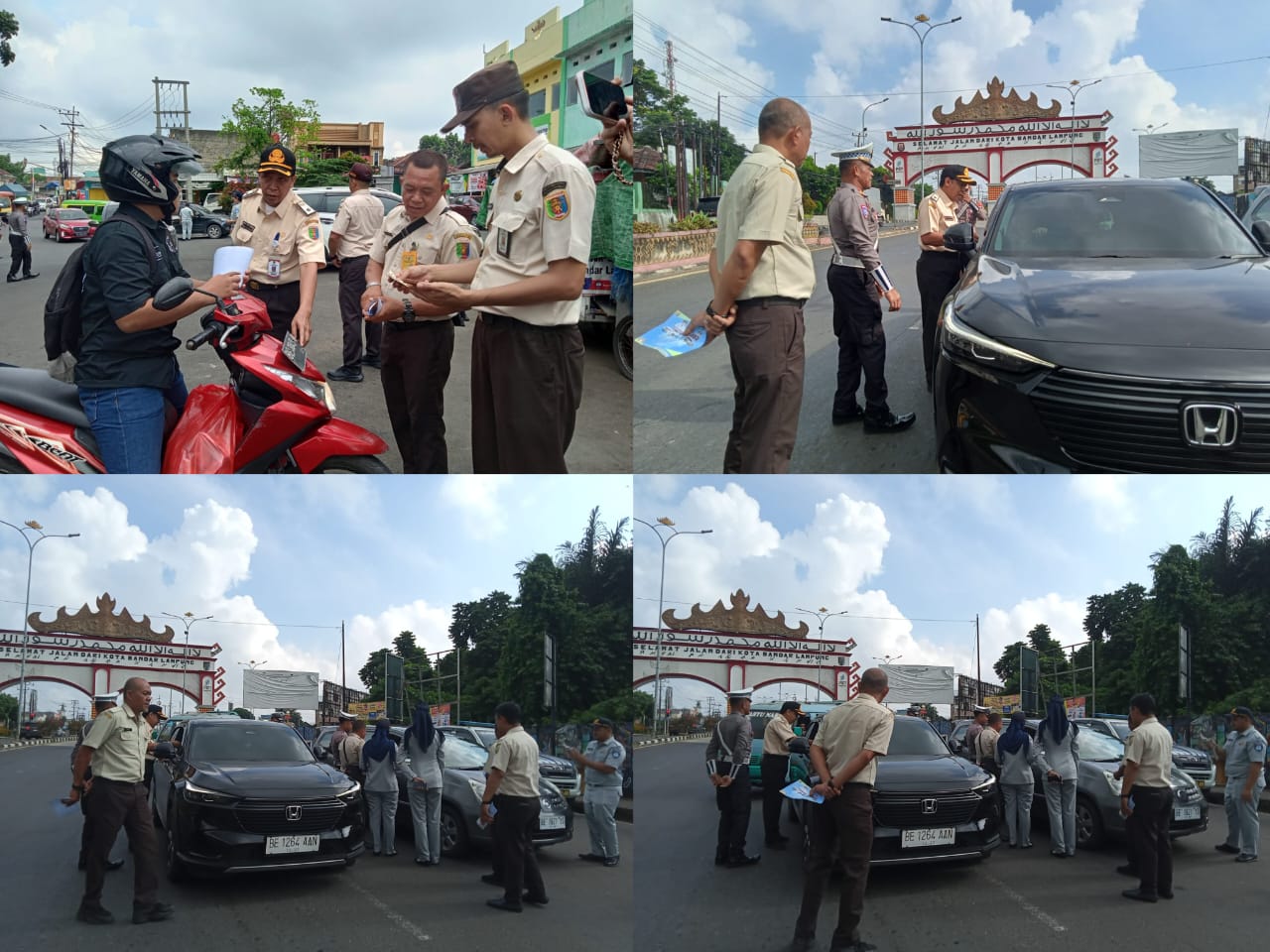 Samsat Wilayah 1 Rajabasa Gelar Razia Gabungan Tertib Kendaraan Bermotor Tahun 2025 di Dua Titik
