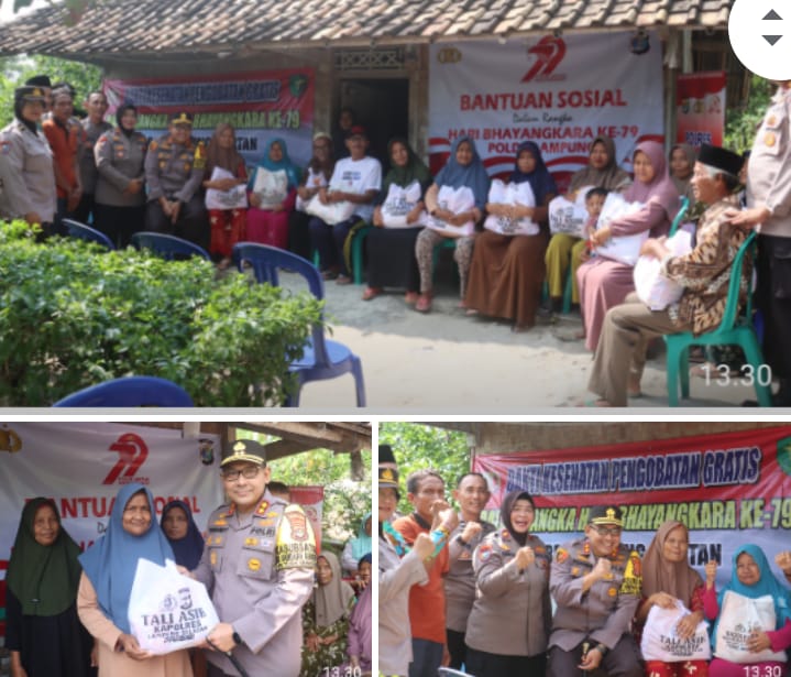 Kapolres Lampung Selatan Kunjungi Dusun Laban Sunda, Berikan Bingkisan dan Cek Kesehatan Gratis