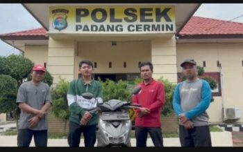 Dua Pelaku Curanmor Dibekuk Tekab 308 Polsek Padang Cermin, Satu Unit Motor Diamankanekan