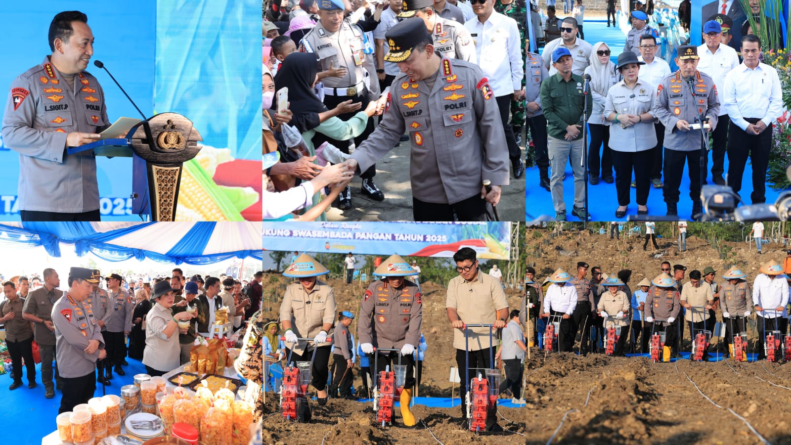 Kapolri Tegaskan Komitmen Polri Dukung Ketahanan Pangan Lewat Penanaman Jagung Serentak di Grobogan