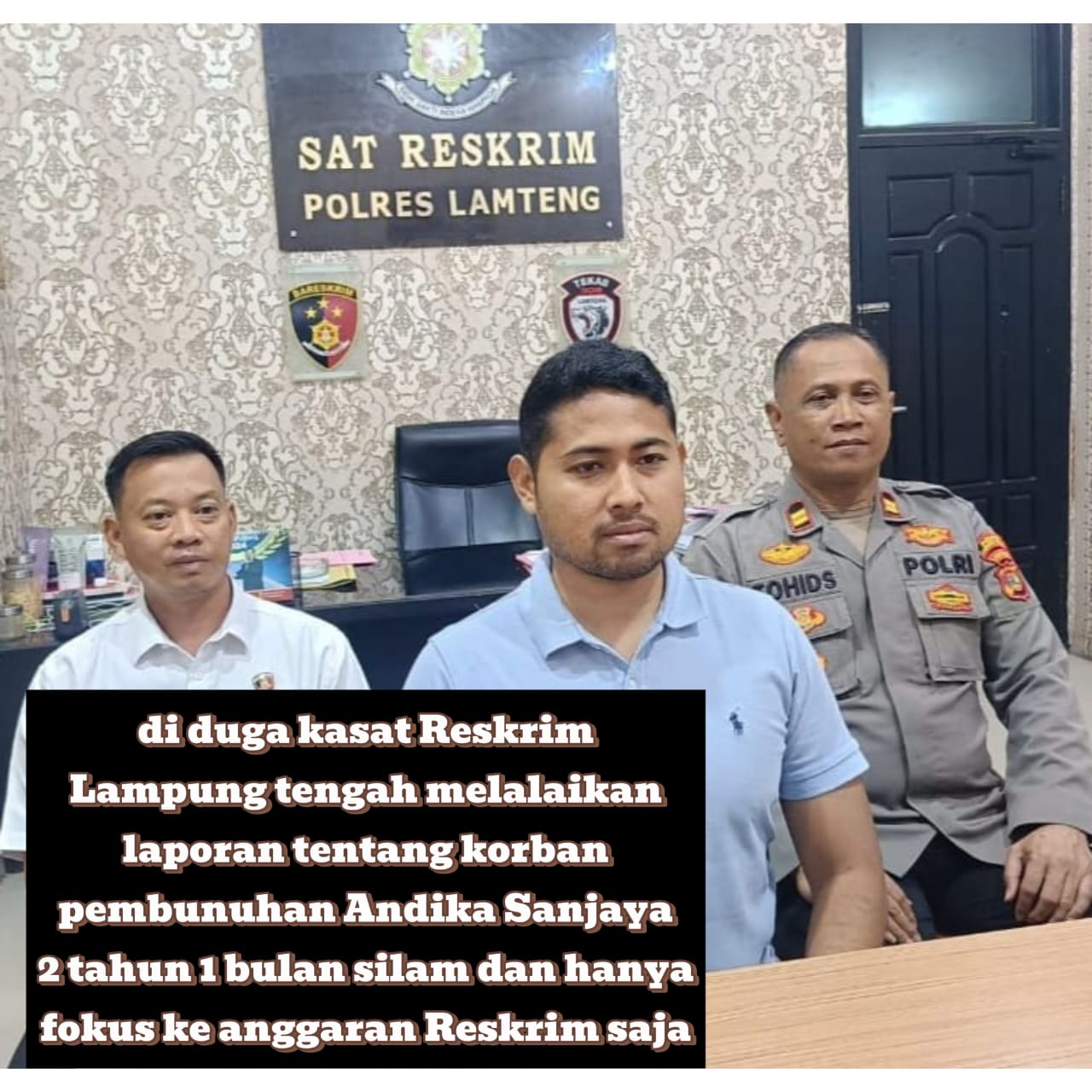 Minim Progres, Kinerja Kasat Reskrim Polres Lampung Tengah Dipertanyakan