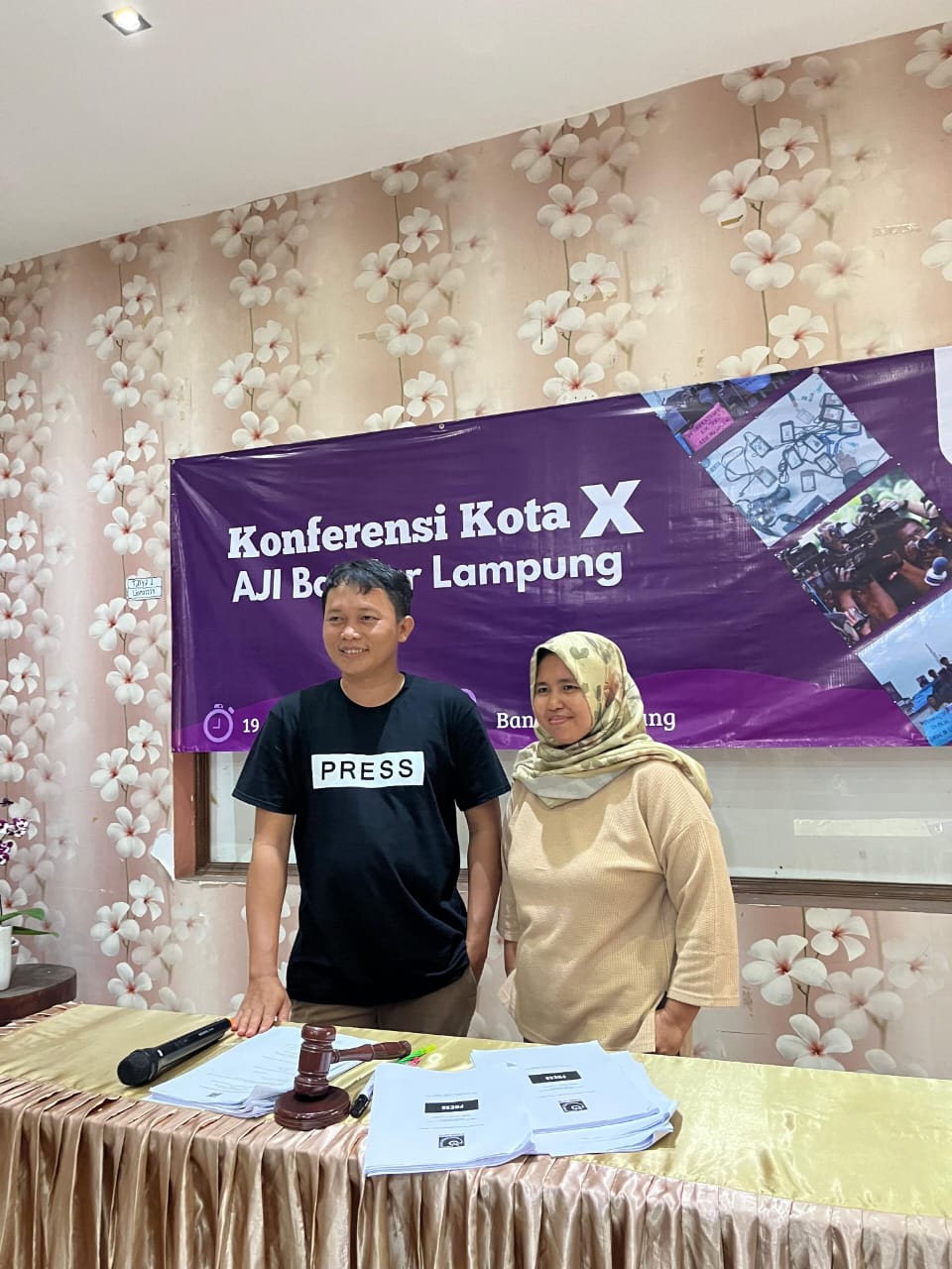 Dian Wahyu Kusuma–Vina Oktavia Terpilih Sebagai Ketua Dan Sekretaris AJI Bandar Lampung 2025–2028
