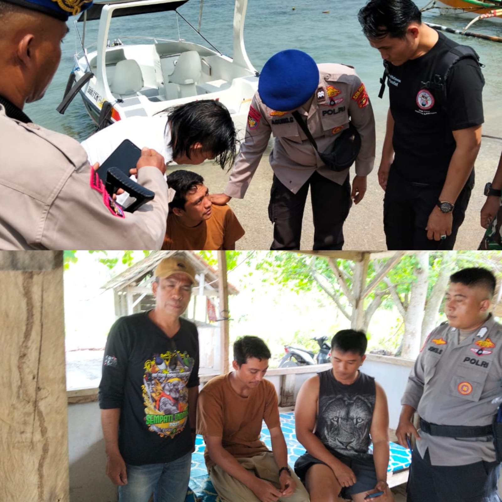 Polisi Ringkus Maling Speed Boat Warga Pulau Pahawang Di Pesisir Pantai Belubu Bakauheni