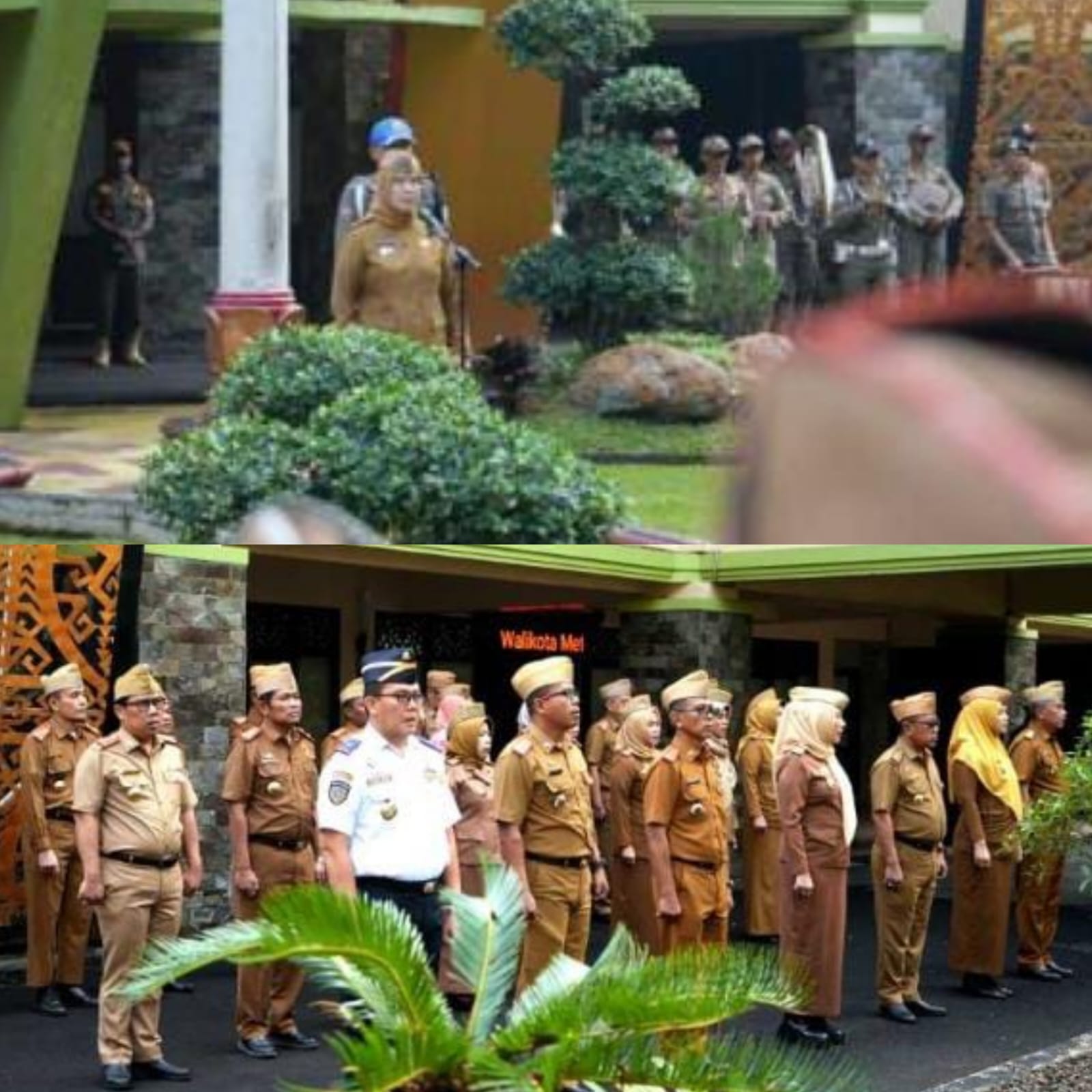 Sekda Kota Metro, Bayana Pimpin Apel Pagi Perdananya