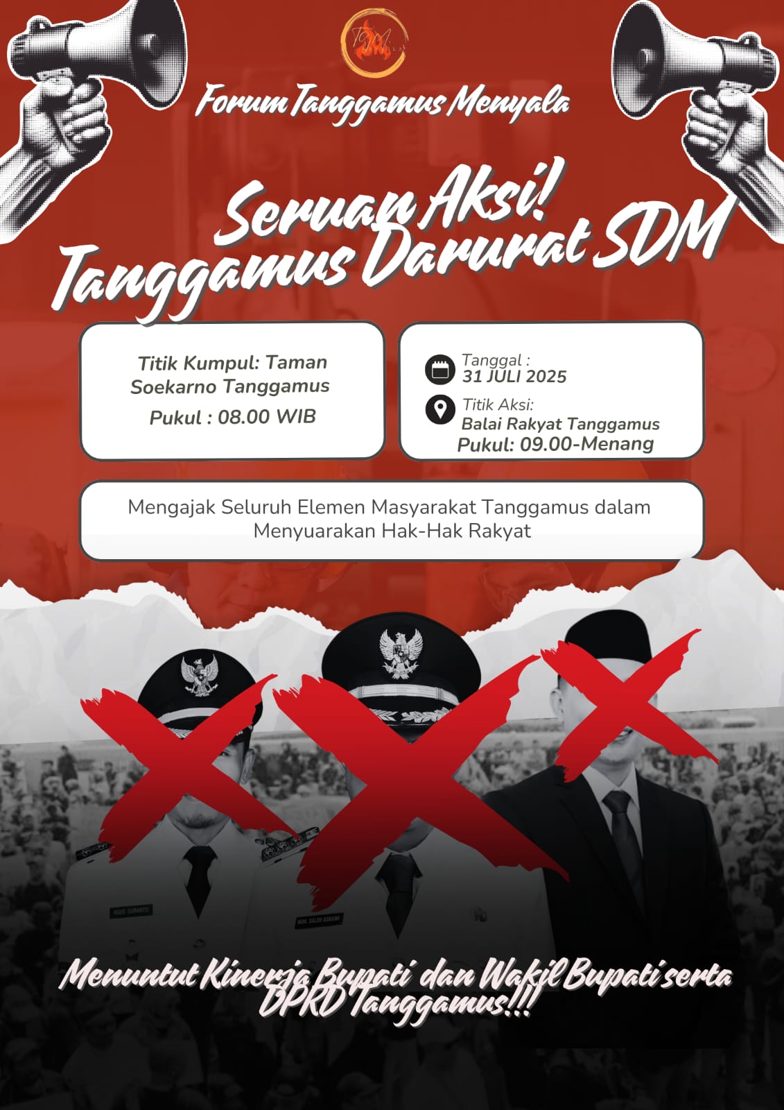Demi Menyuarakan Hak Rakyat, FTM Ajak Seluruh Elemen Masyarakat Tuntut Kinerja Bupati Dan DPRD Tanggamus