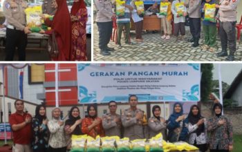 Polres Lamsel Gelar Gerakan Pangan Murah, Ribuan Warga Dapatkan Beras SPHP Harga Terjangkau