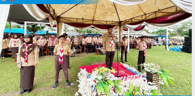 Peringatan Hari Pramuka ke-64 di Natar: Wabup Syaiful Ajak Generasi Muda Bersatu Bangun Ketahanan Bangsa