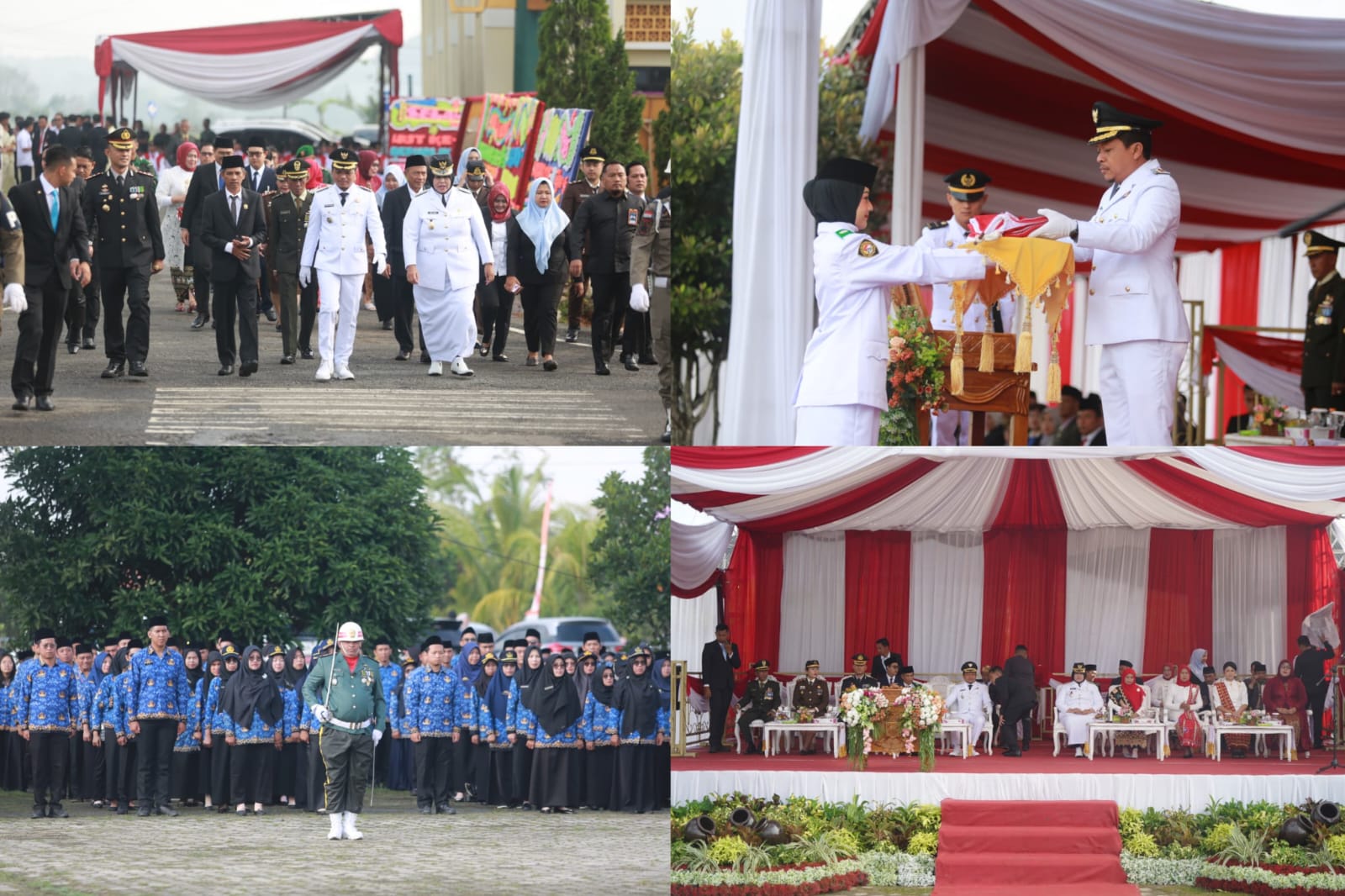 Pemkab Pringsewu Gelar Upacara Peringatan HUT Ke-80 Proklamasi Kemerdekaan RI