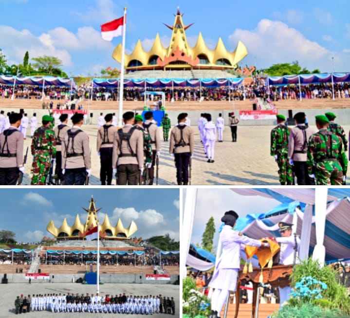 Sejarah Baru Tercipta! Bupati Egi Pimpin Detik-Detik Proklamasi HUT ke-80 RI di Menara Siger, Selat Sunda Jadi Saksi Abadi
