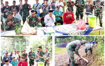 Karya Bhakti Kodim 0421 / Ls Di Desa Trimulyo Dengan Sasaran Peningkatan Jalan Penghubung Antar Dusun Dan Akses Sarana Olahraga