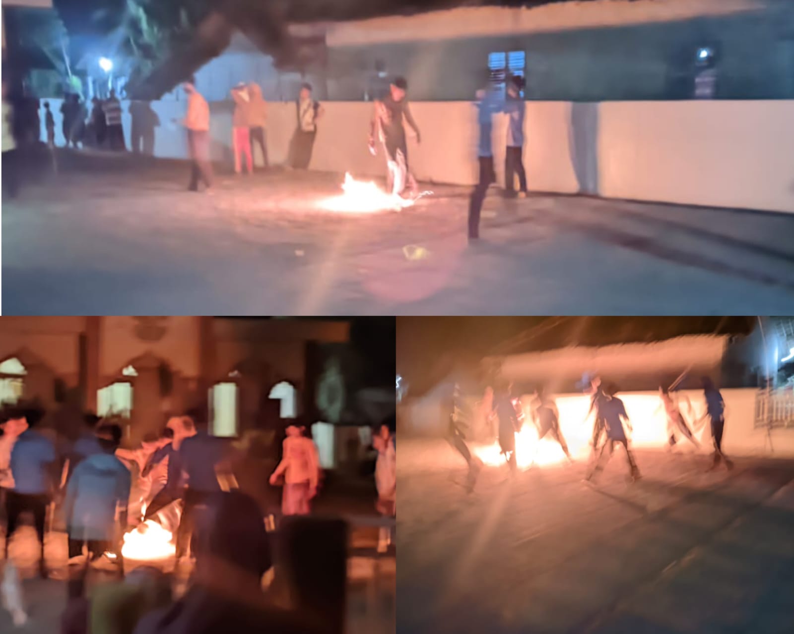 Warga RT 01 Dusun 01 Kampung Payung Batu Gelar Sepak Bola Api Meriahkan HUT ke-80 RI