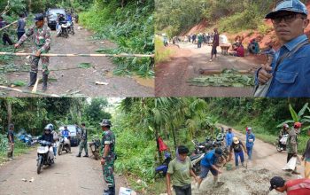 Koramil 424-08/Ppg Komandoi Gotong Royong di Sinarjawa Tanggamus, Panitia Ucapkan Terimakasih Pada Semua Pihak