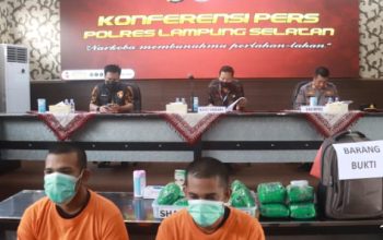 Polisi Gagalkan Penyelundupan 11,8Kg Sabu di Lampung Selatan, Dua Kurir Asal Aceh Ditangkap