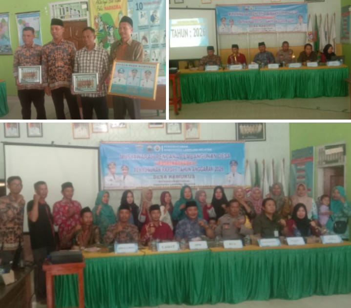 Musrenbangdes Sekaligus Penyusunan RKPDes T-A 2026 Berlangsung di Desa Kemukus Kec Ketapang Lamsel