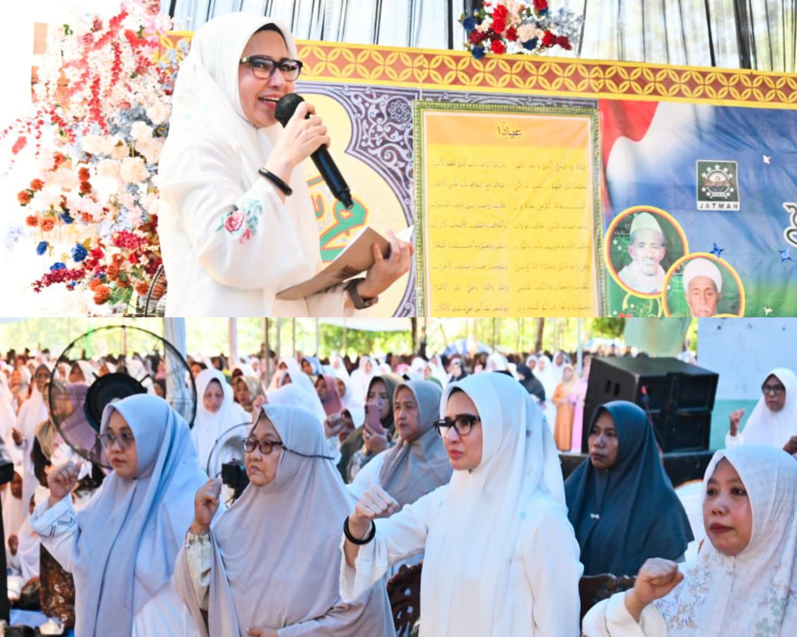 Bupati Nanda Indira Hadiri Pengajian Akbar Peringatan Maulid Nabi Muhammad SAW dan Haul Masyayeikh di Desa Gerning