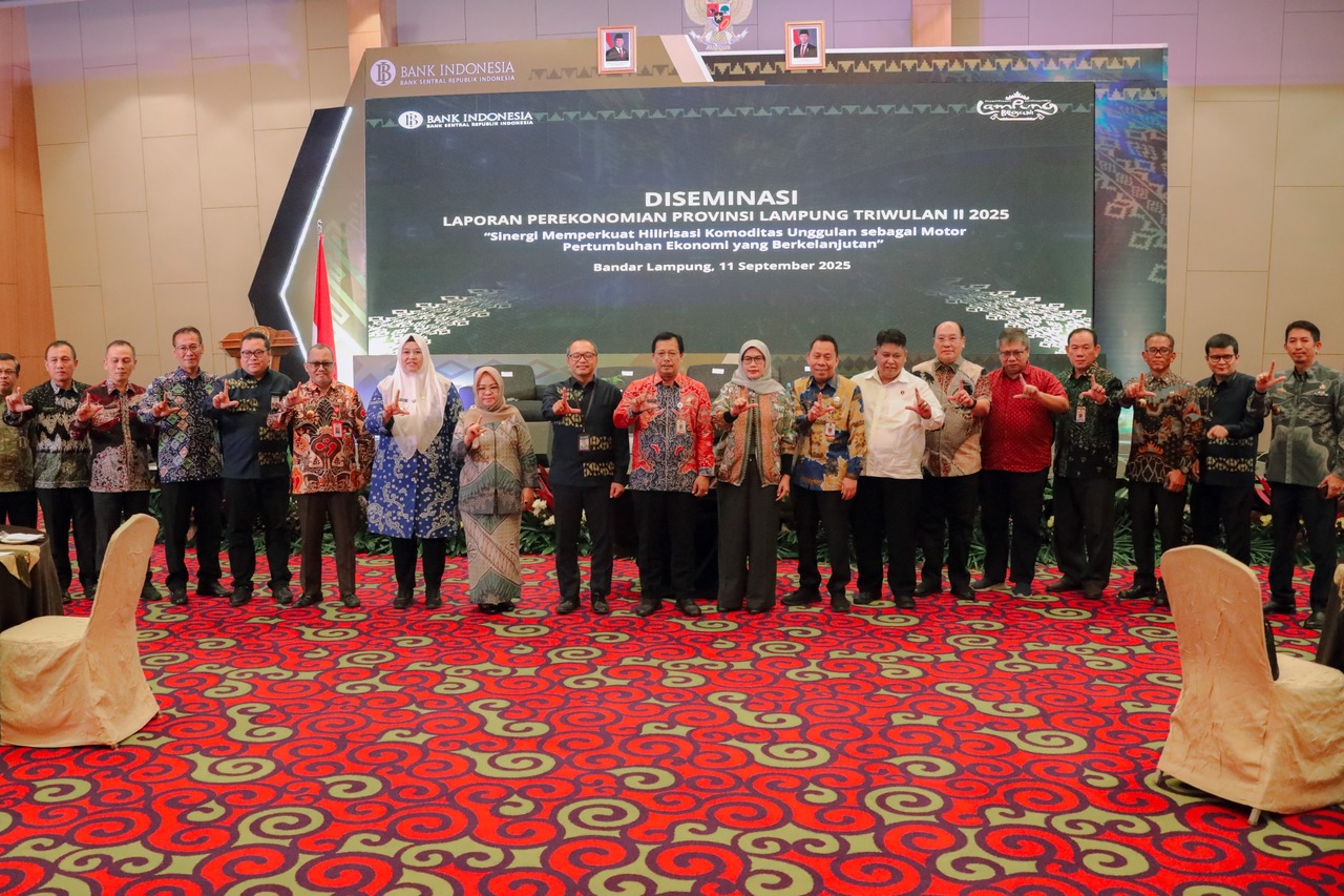 Diseminasi Laporan Perekonomian Provinsi Lampung Triwulan II 2025, Pentingnya Sinergi Lintas Stakeholder untuk Percepat Hilirisasi Menuju Indonesia Emas 2045