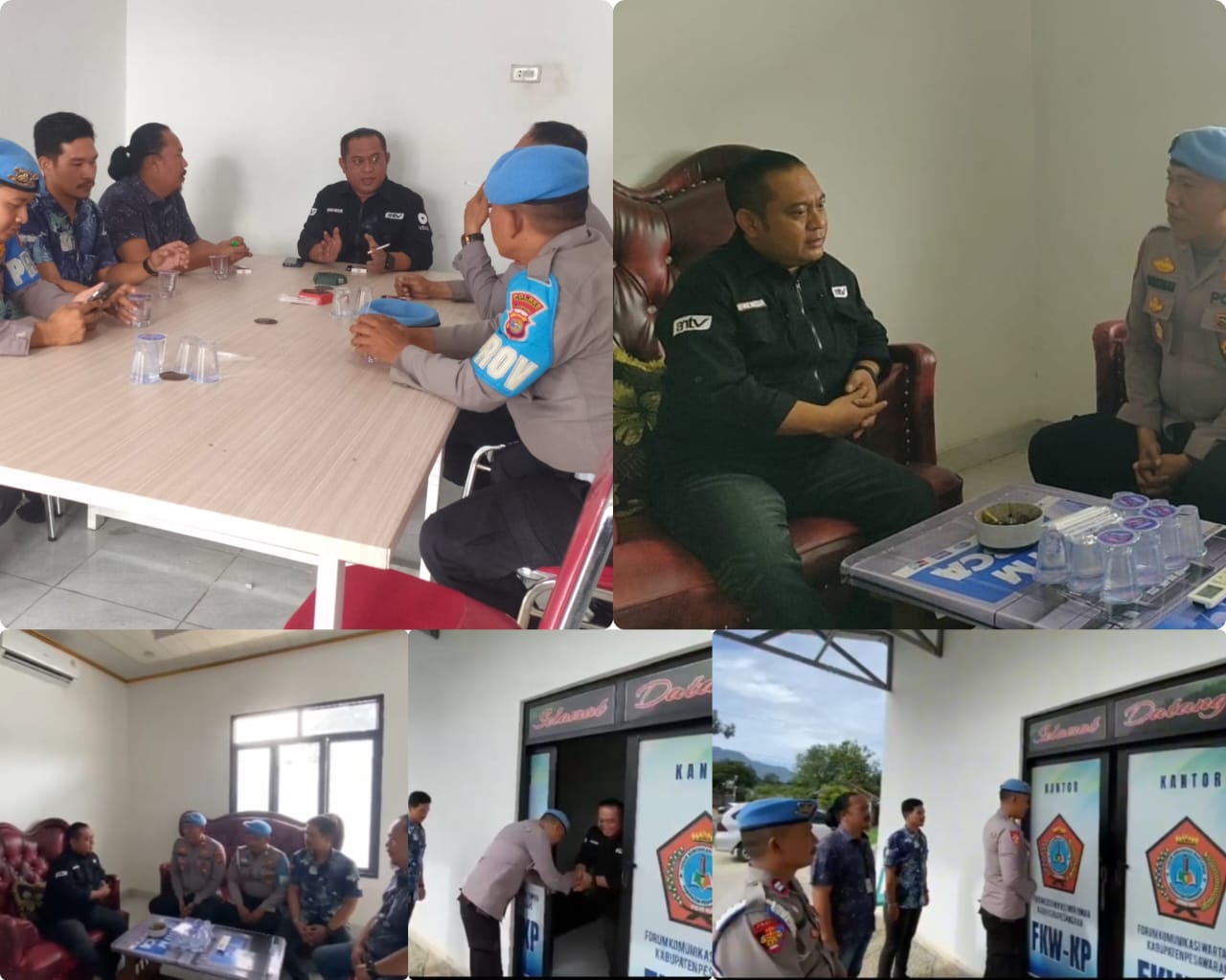 Jalin Sinergitas Dengan Jurnalis, Polres Pesawaran Sambangi kantor FKW-KP
