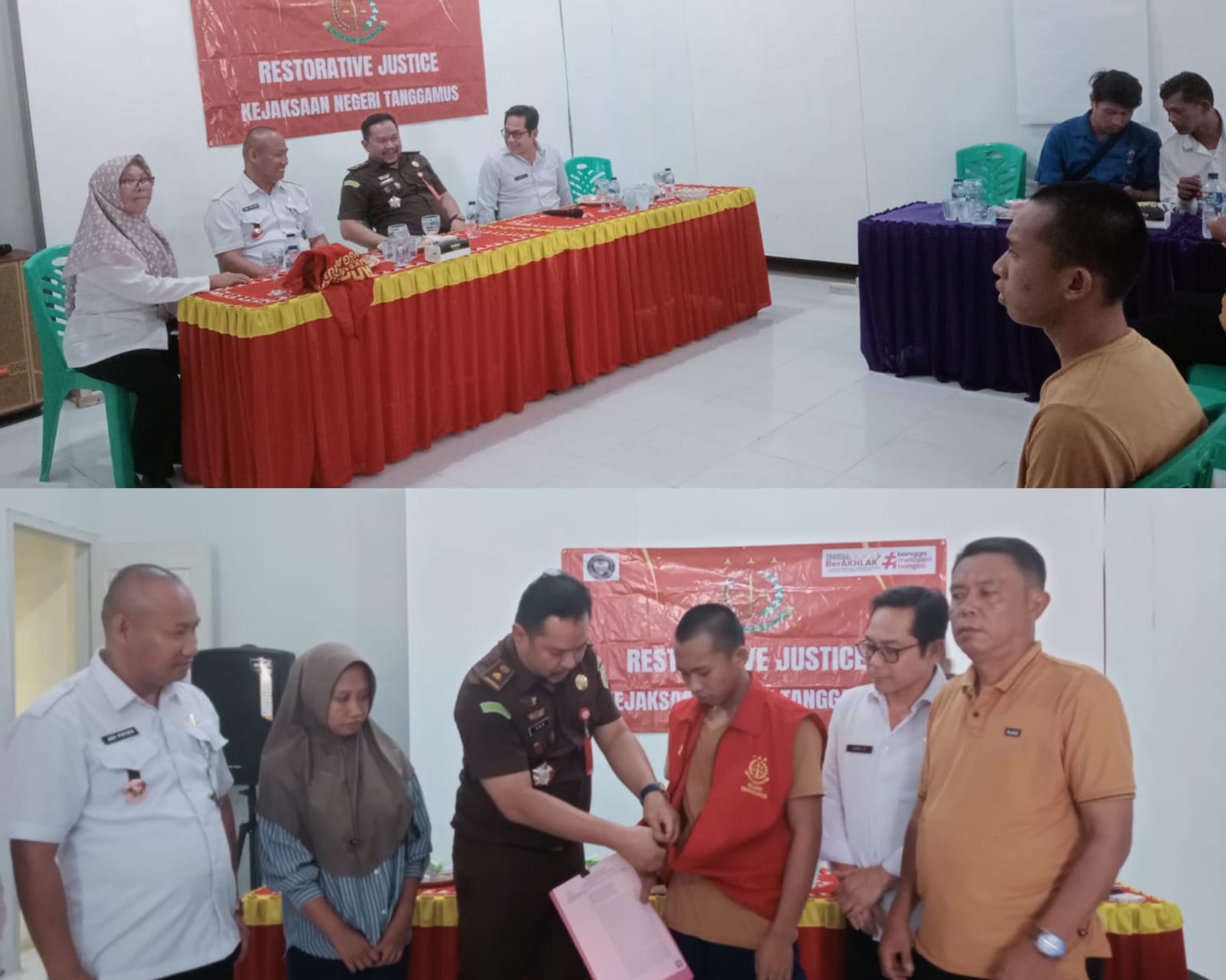 Kejari Tanggamus Melaksanakan Pelepasan Terhadap Penghentian Penuntutan Berdasarkan Keadilan Restorative Justice