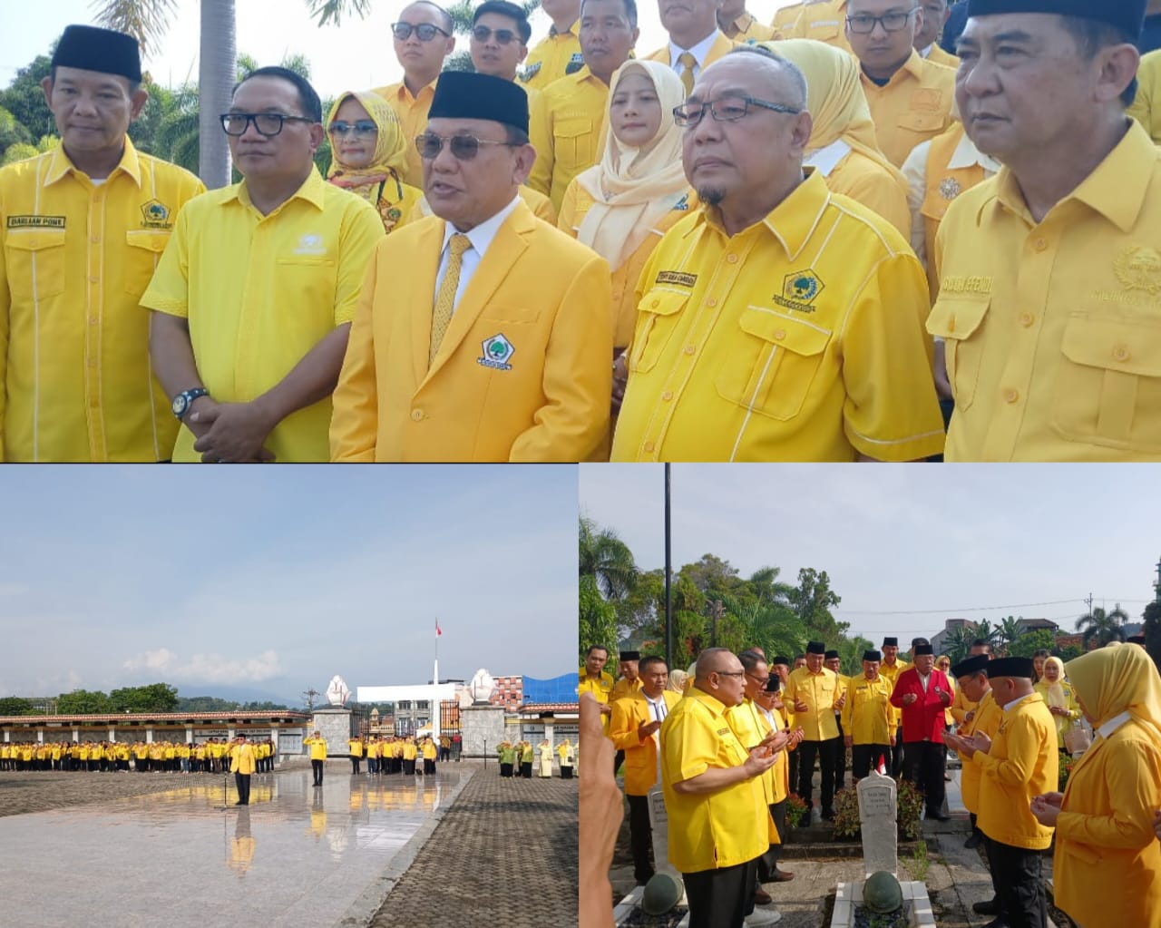 Peringati HUT Ke-61, DPD Partai Golkar Lampung Gelar Upacara Ziarah Tabur Bunga Ke Taman Makam Pahlawan