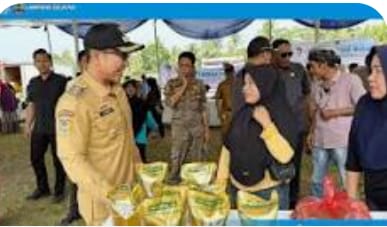 Wakil Bupati Lamsel Hadiri Kegiatan Pasar Murah di Kecamatan Katibung